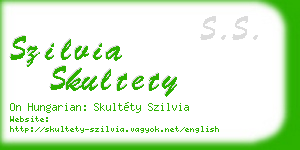 szilvia skultety business card